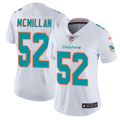 Nike Dolphins #52 Raekwon McMillan White Women's Stitched NFL Vapor Untouchable Limited Jersey